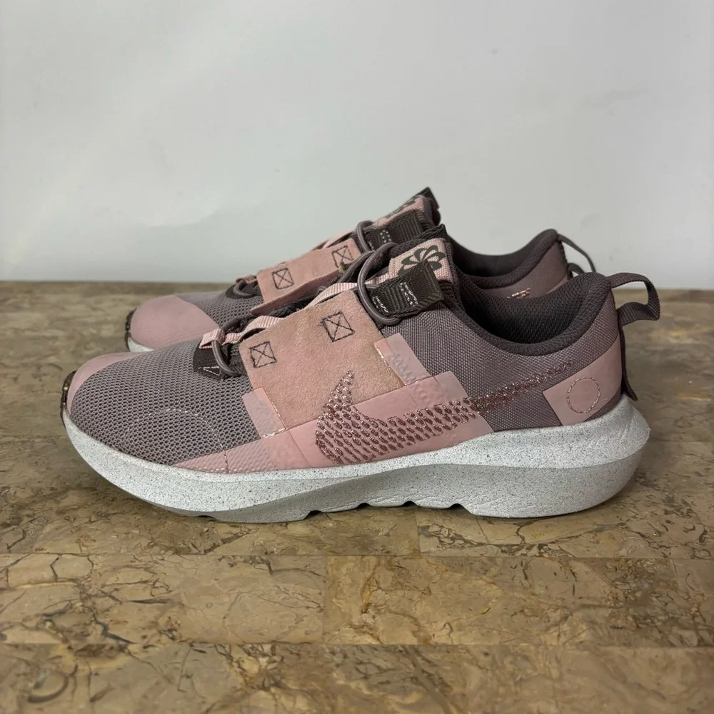 Nike Crater Impact Low Top Slip On Running Shoes Pink Youth Size 3Y - Picture 3 of 10